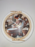 Handmade Wooden Laundry Room Wall Clock — 11", Rustic Style