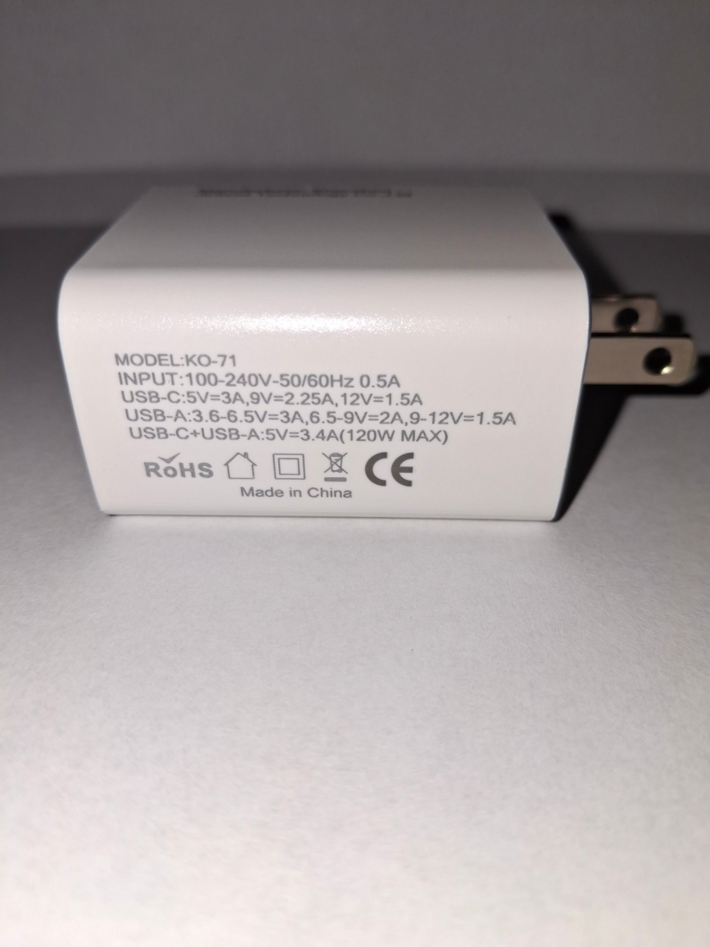Fast Charging Wall Adapter — 4-Port USB & USB-C (White)