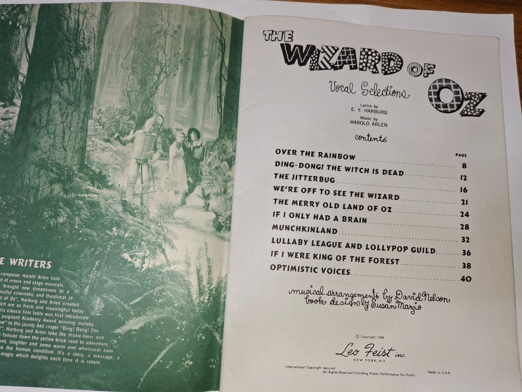 Vocal Selections of The Wizard of Oz