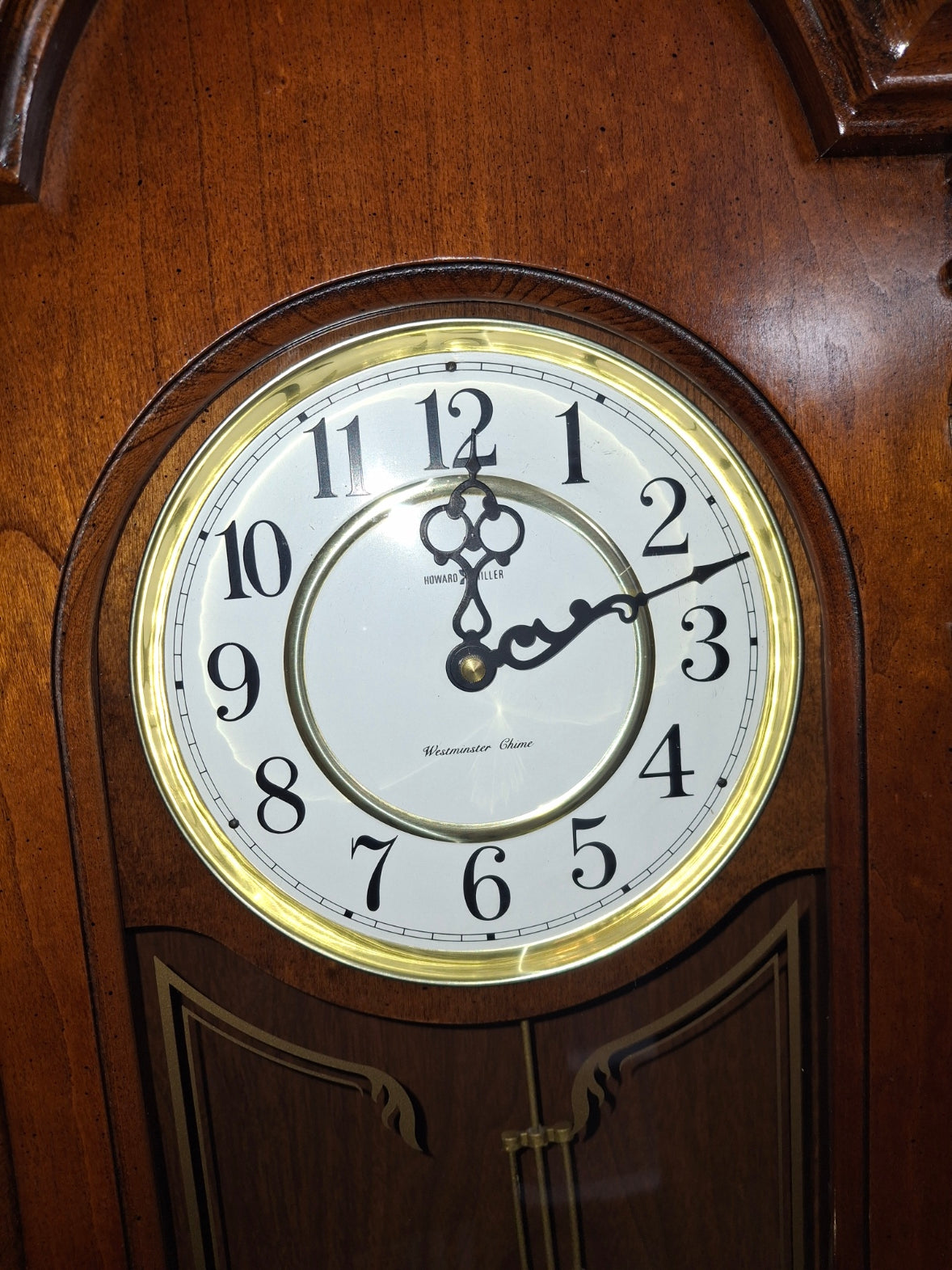 Howard MIller Wall Clock with chimes and pendulum