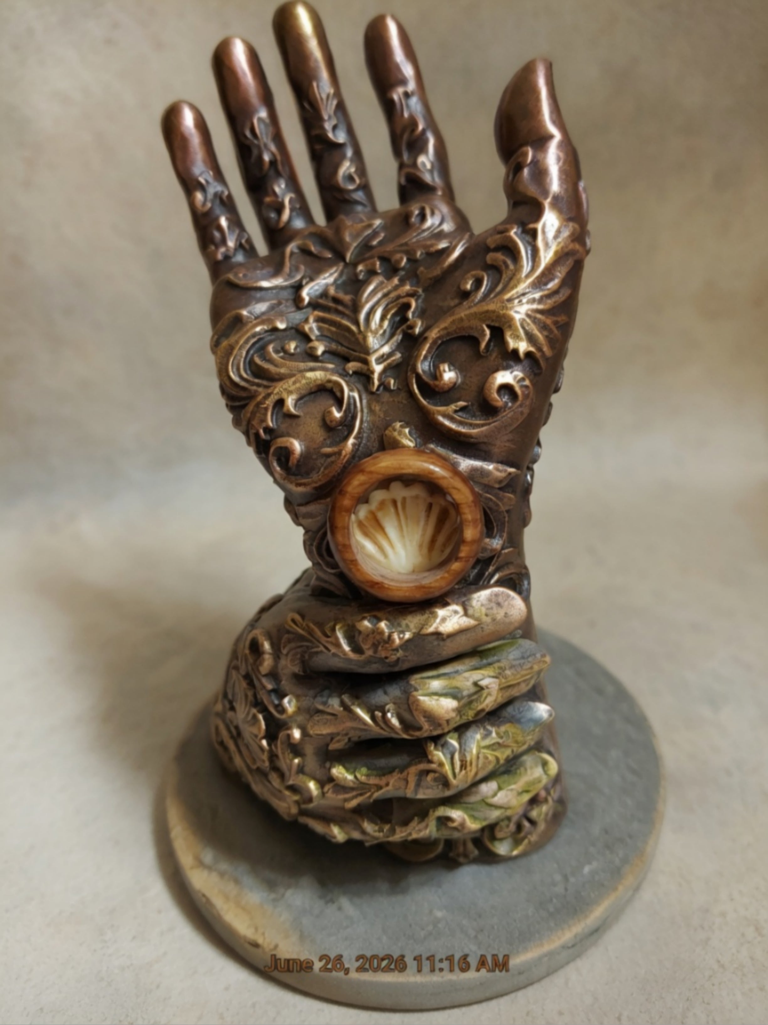 Wooden Ring Made From Whisky Barrel Wood. Size 6.5