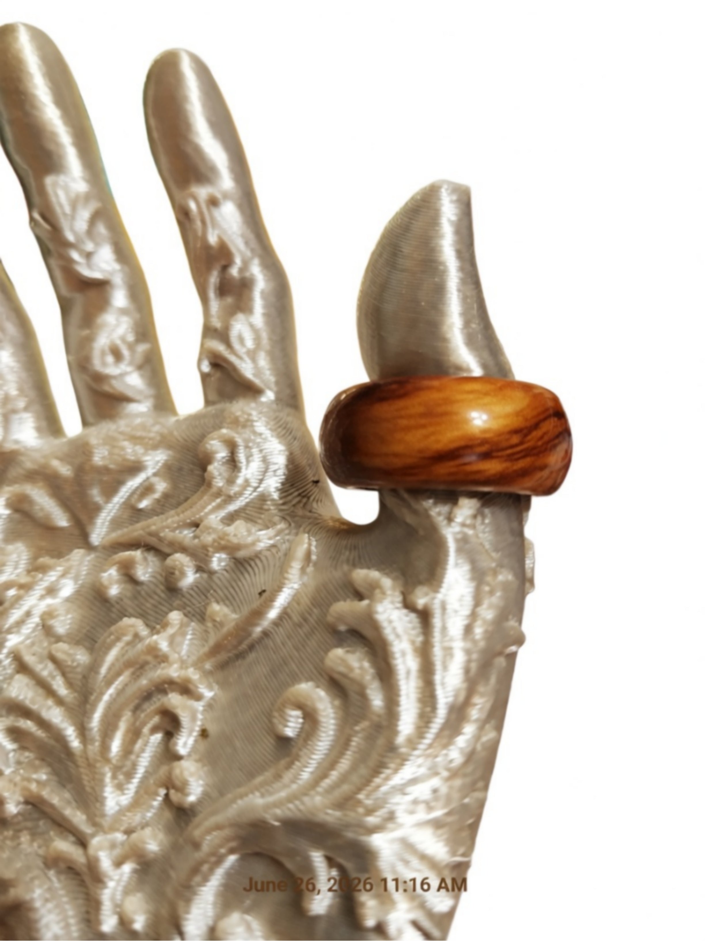 Wooden Ring Made From Whisky Barrel Wood. Size 6.5