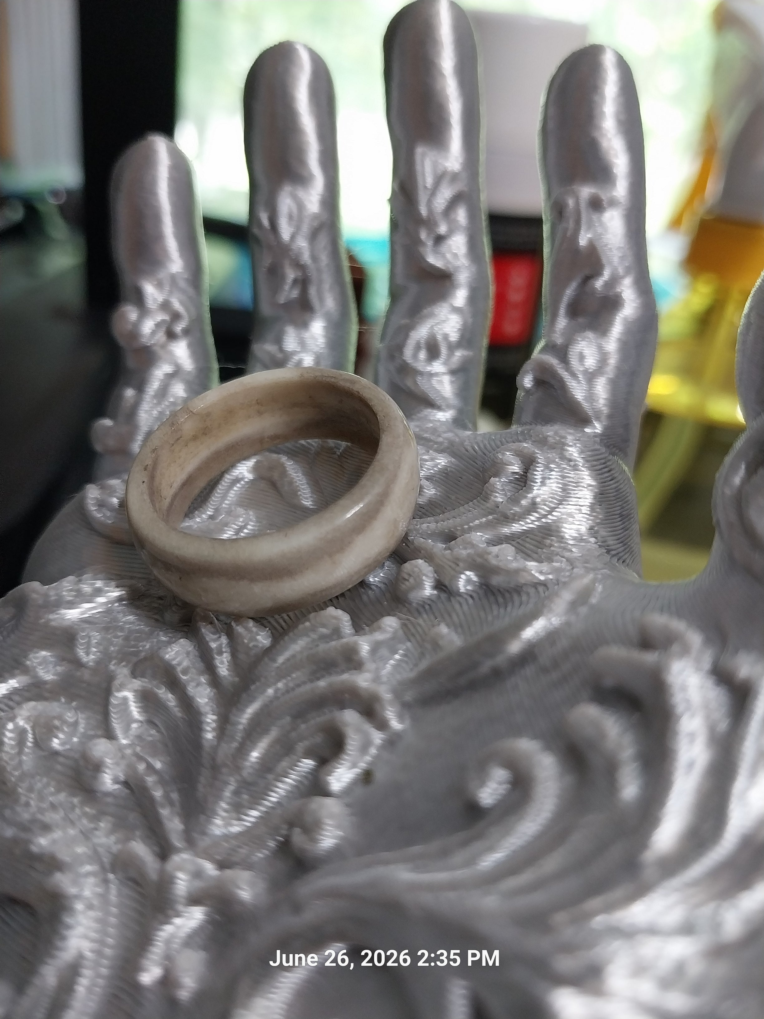 Antler Ring Size 8.750. Made From Deer Antler
