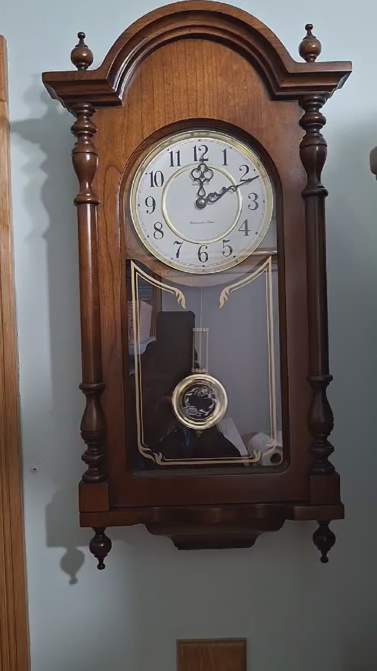 Howard MIller Wall Clock with chimes and pendulum