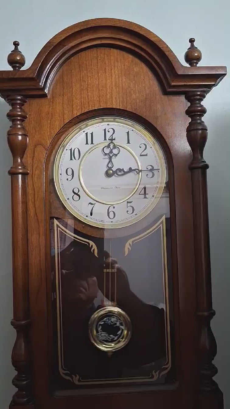Howard MIller Wall Clock with chimes and pendulum